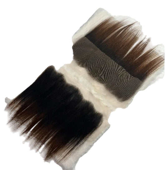 Ombre Choc Brown Vietnamese SSD Bone Straight Set(3 Bundles + 5×5 Closure)