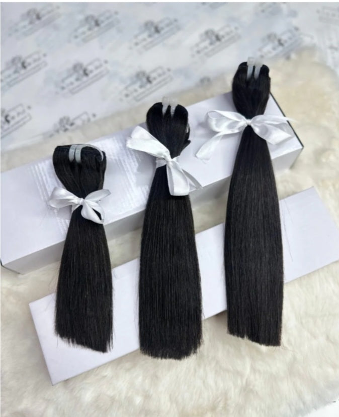 Vietnamese SSD Bone Straight Hair Set (3 Bundles + 5×5 Closure)