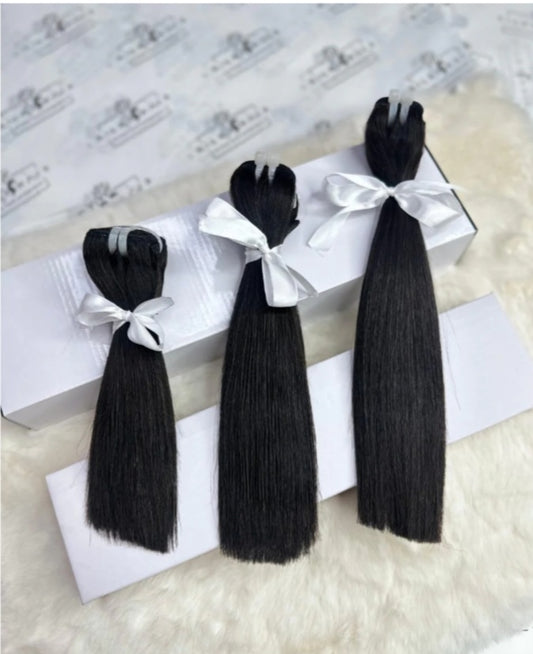 Vietnamese SSD Bone Straight Hair Set (3 Bundles + 5×5 Closure)