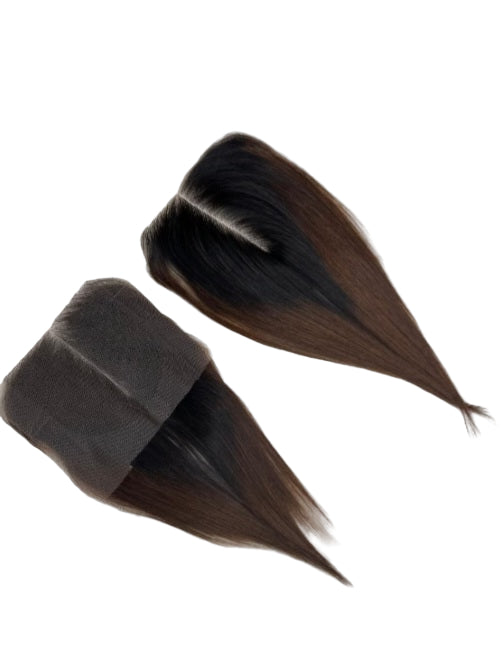 Ombre Choc Brown Vietnamese SSD Bone Straight Set(3 Bundles + 5×5 Closure)